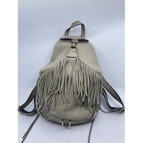 Rebecca Minkoff Stevie Julian Fringe Nubuck Gray Leather Backpack main image 5